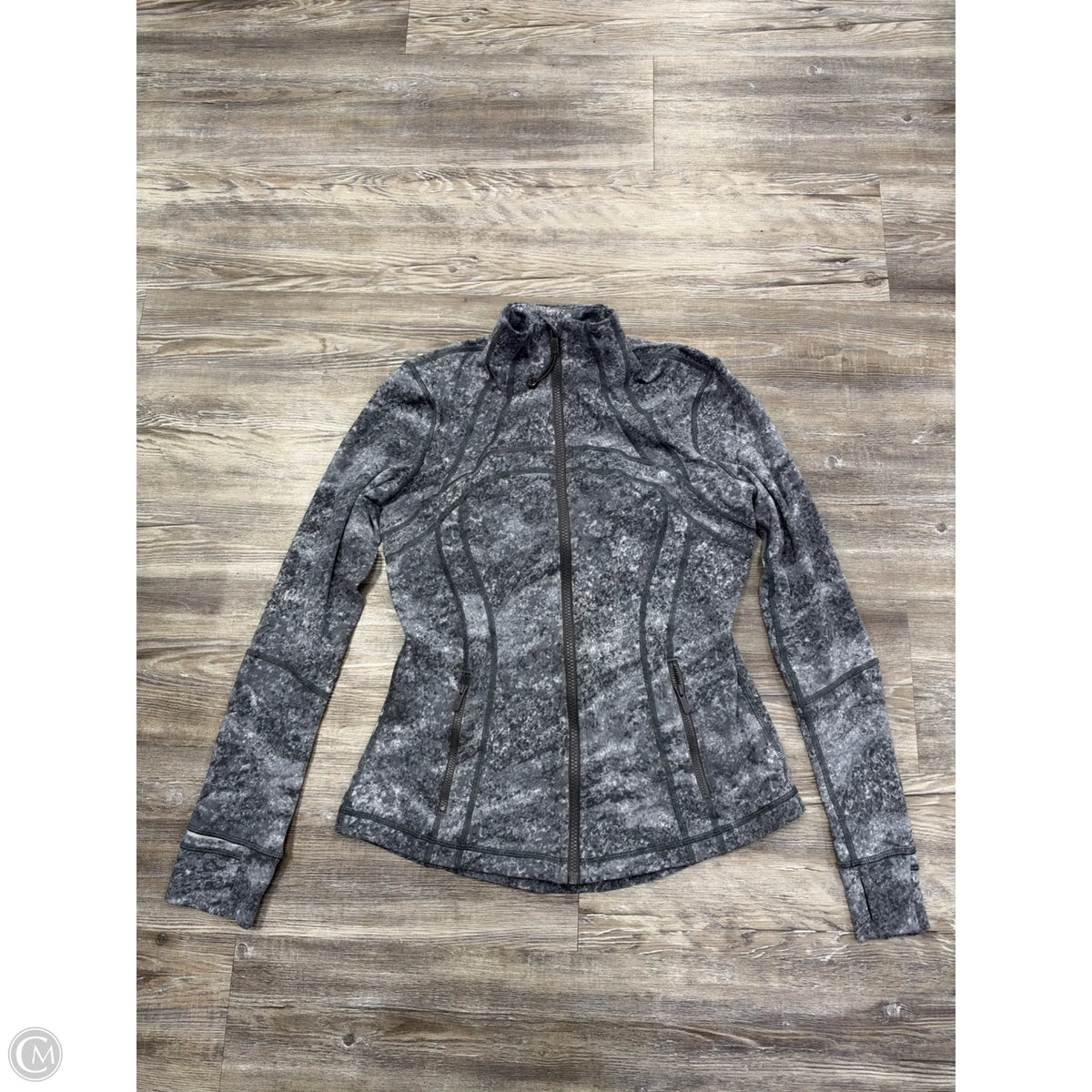 Athletic Jacket By Lululemon In Grey, Size: 8