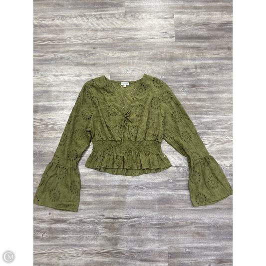 Top Long Sleeve By Earthbound In Green, Size: Xxl