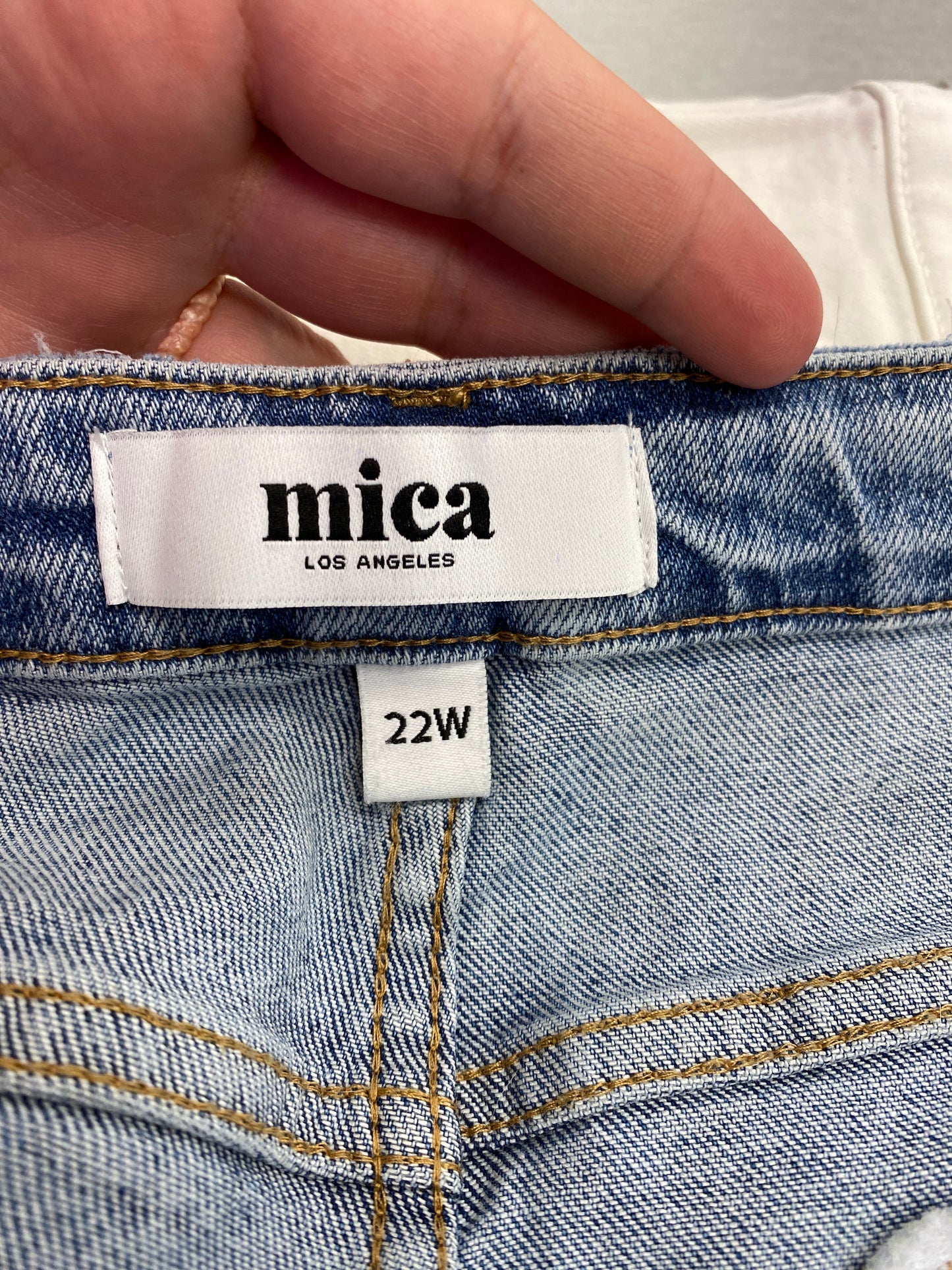 Blue Denim Jeans Straight Mica, Size 22