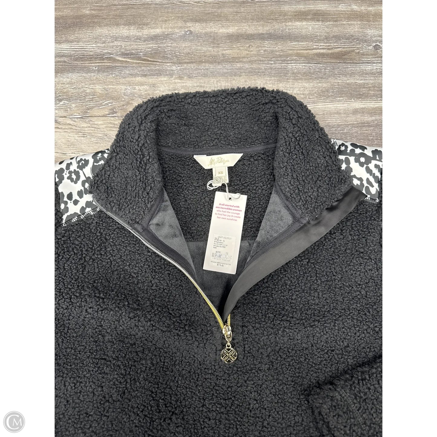 Jacket Faux Fur & Sherpa By Lilly Pulitzer In Black, Size: Xs