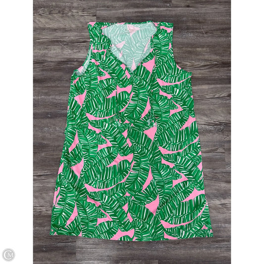 Dress Casual Midi By Lilly Pulitzer In Green & Pink, Size: Xl