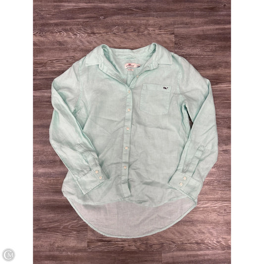 Top Long Sleeve By Vineyard Vines In Blue, Size: 6