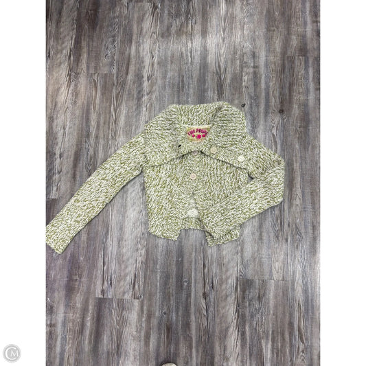 Sweater Cardigan By Free People In Green & White, Size: S
