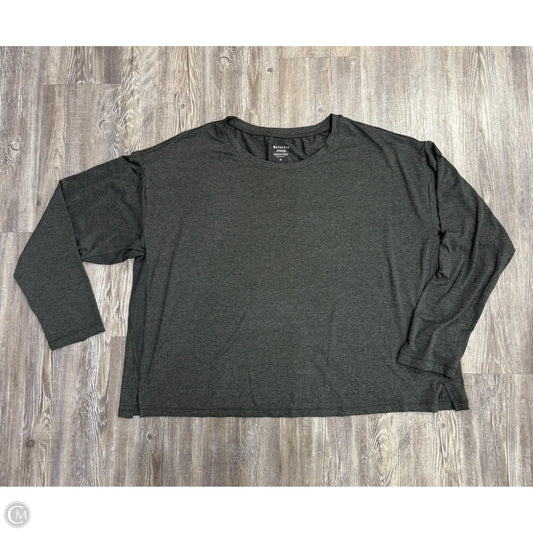 Athletic Top Long Sleeve Collar By Athleta In Grey, Size: 2x