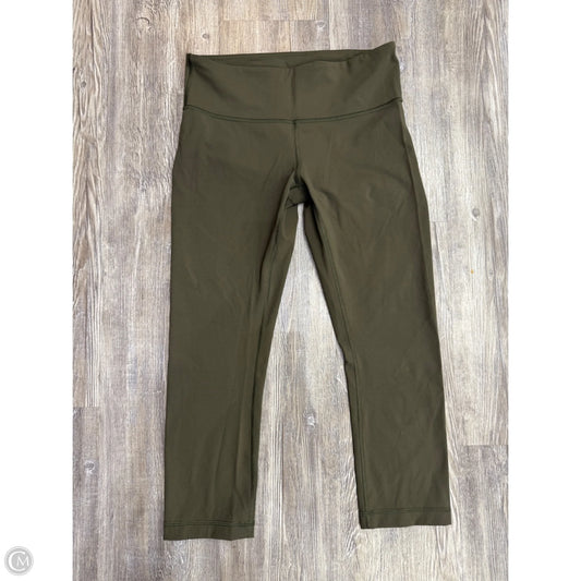 Athletic Leggings Capris By Lululemon In Green, Size: 6