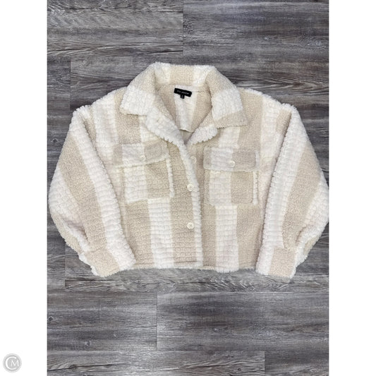 Coat Faux Fur & Sherpa By Blu Pepper In Beige, Size: S