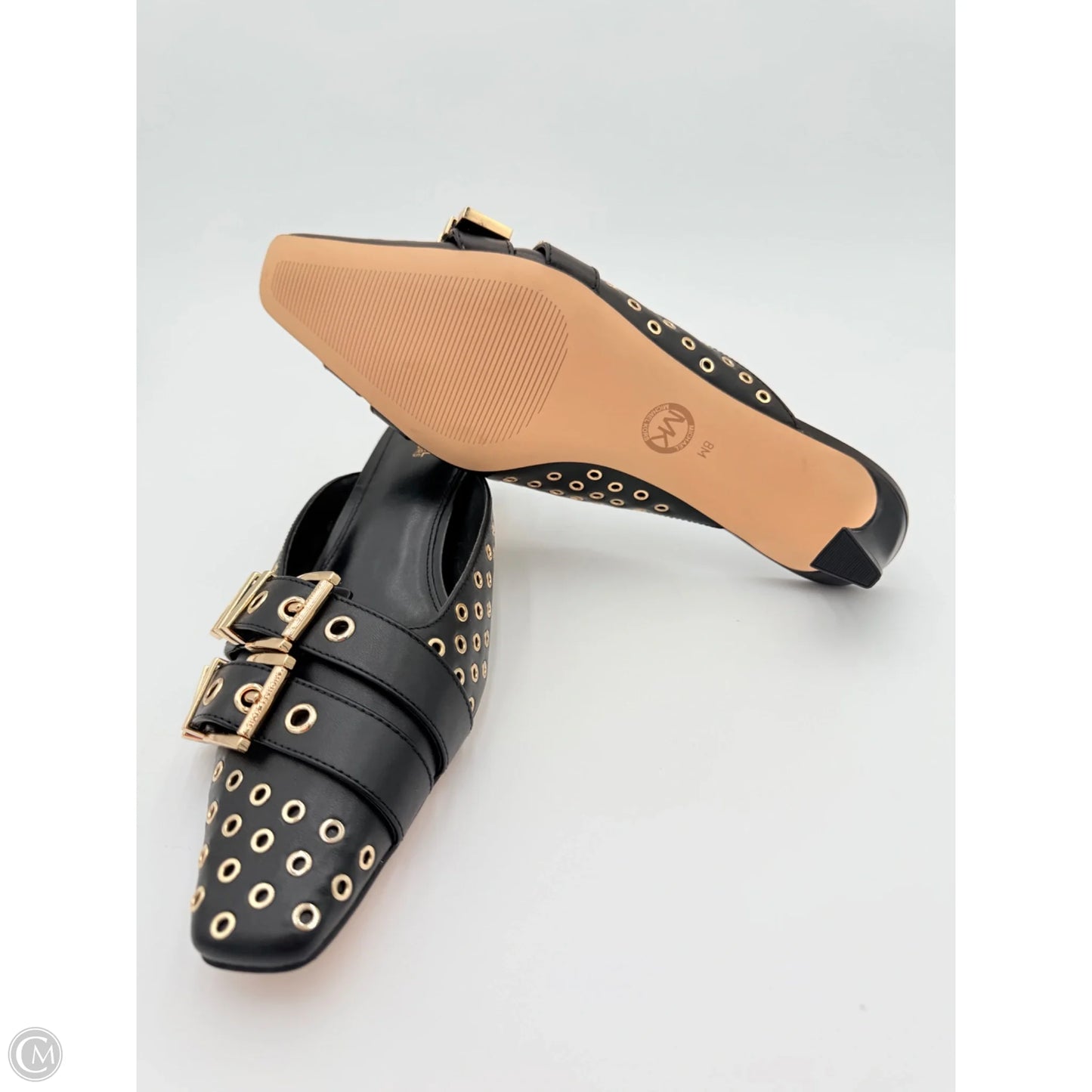 Shoes Heels Kitten By Michael By Michael Kors In Black & Gold, Size: 8
