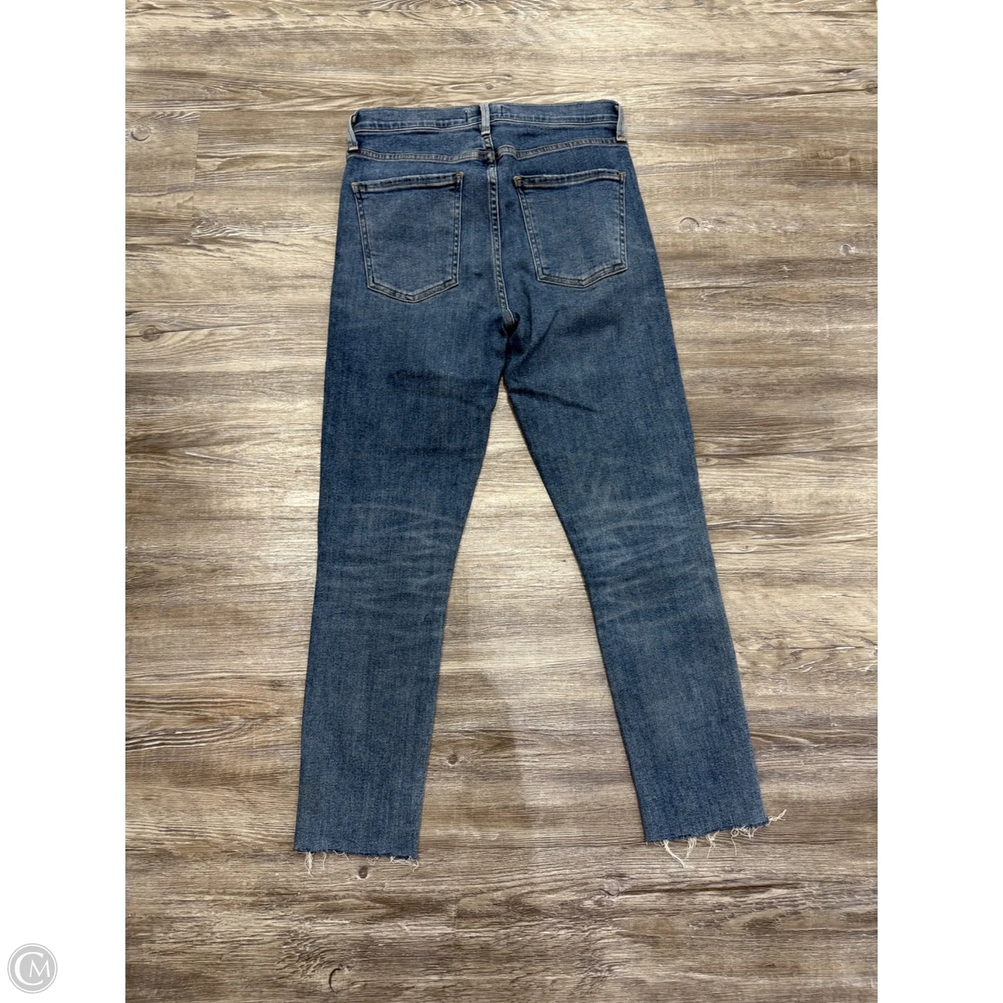 Jeans Straight By Agolde In Blue Denim, Size: 4