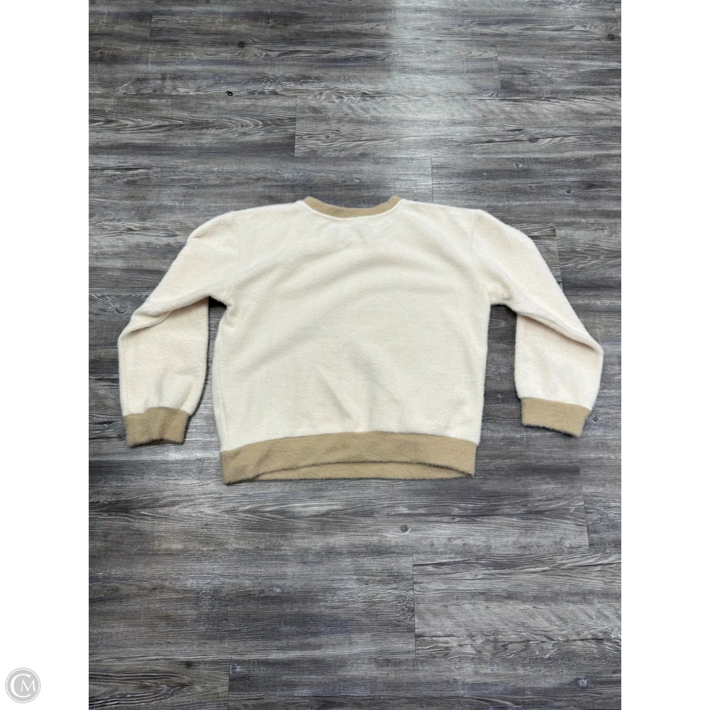 Sweater By Maeve In Cream & Tan, Size: M