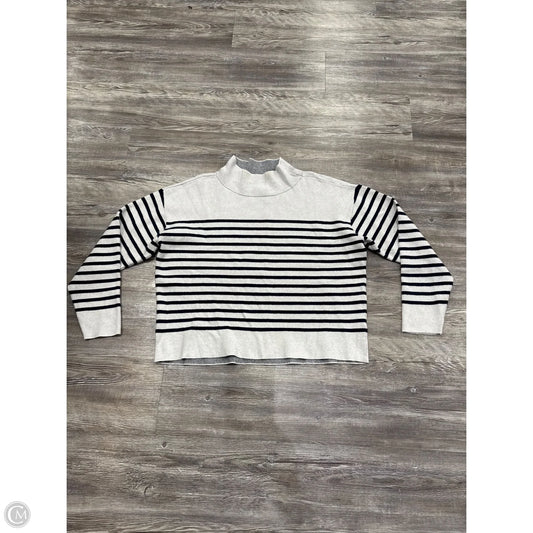 Sweater By Maeve In Blue & White, Size: M