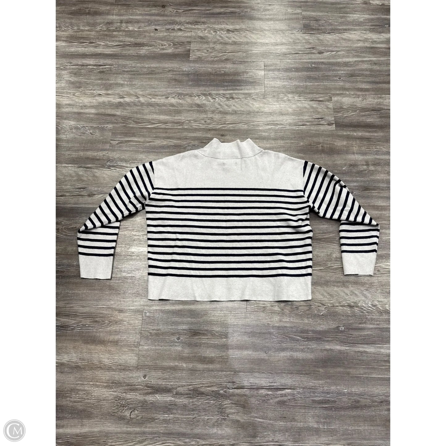 Sweater By Maeve In Blue & White, Size: M