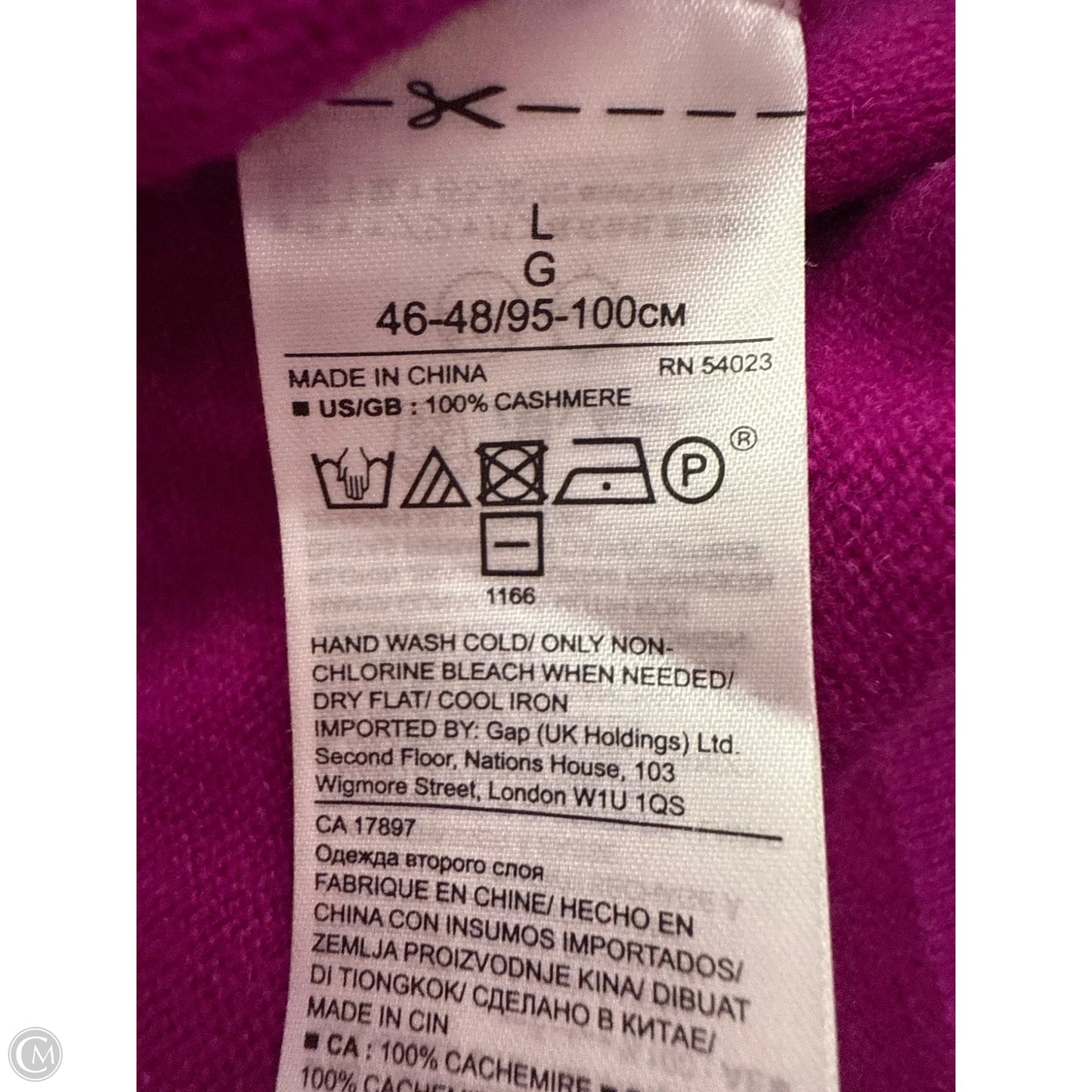 Sweater Cashmere By Banana Republic In Purple, Size: L