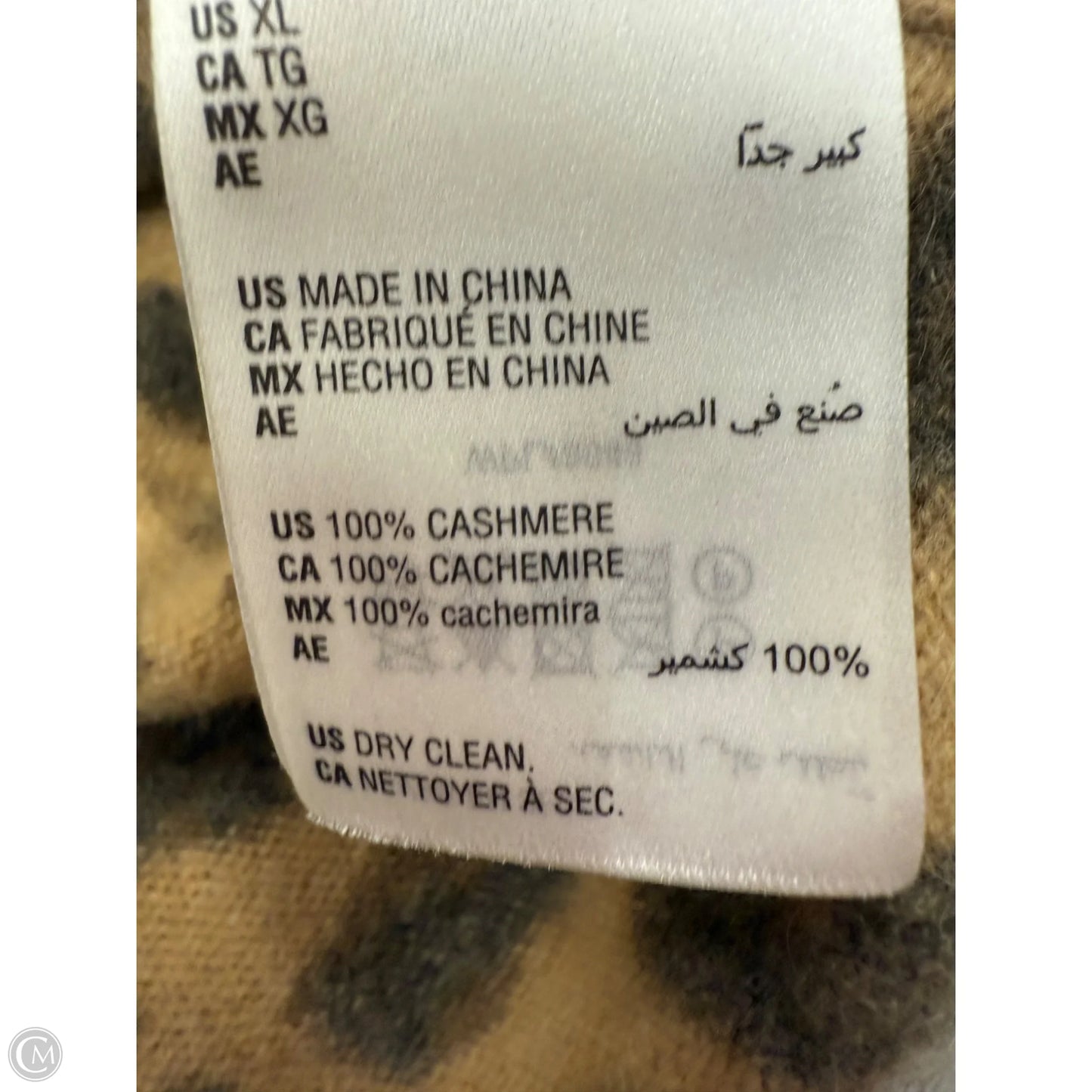 Sweater Cashmere By Charter Club In Animal Print, Size: Xl