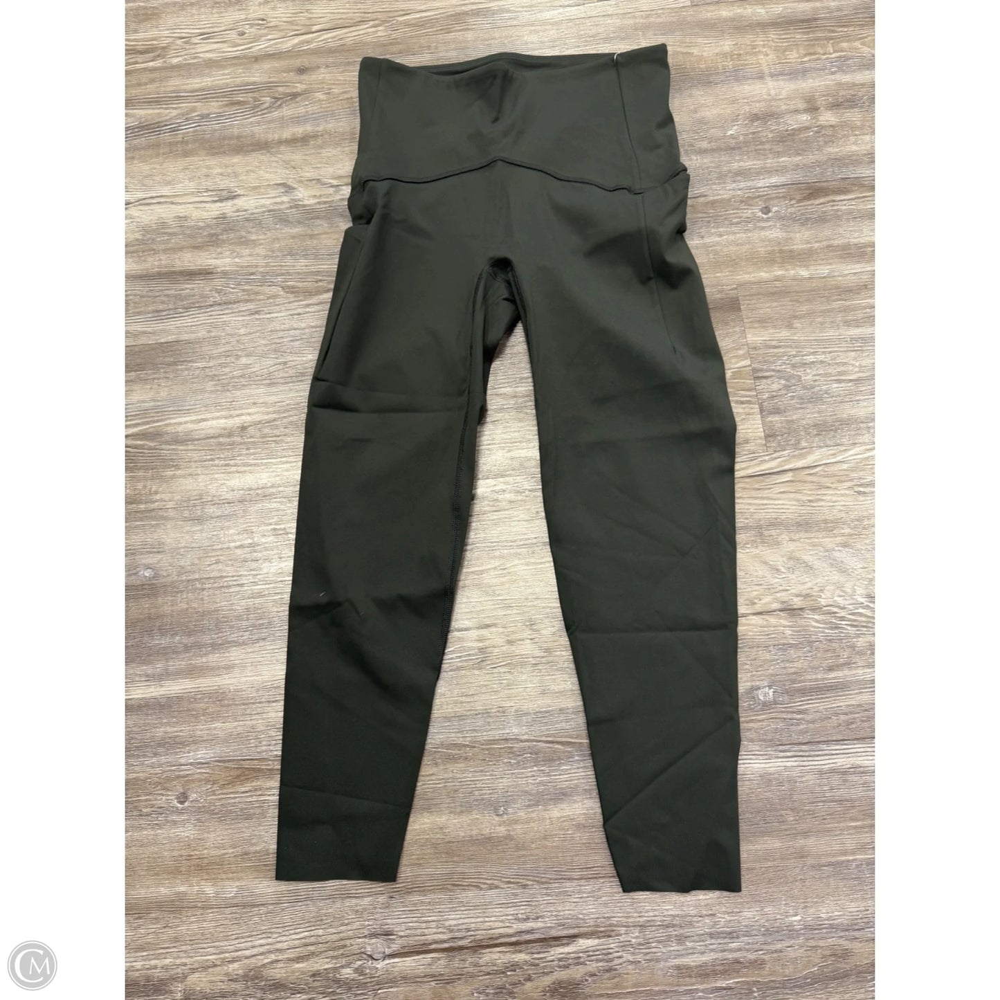 Athletic Leggings By Spanx In Green, Size: L