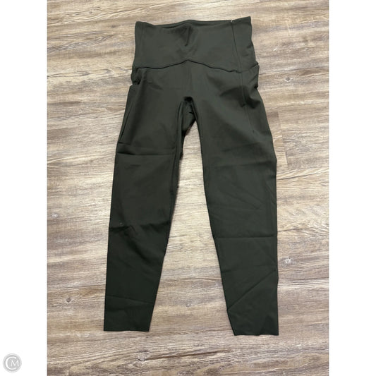 Athletic Leggings By Spanx In Green, Size: L