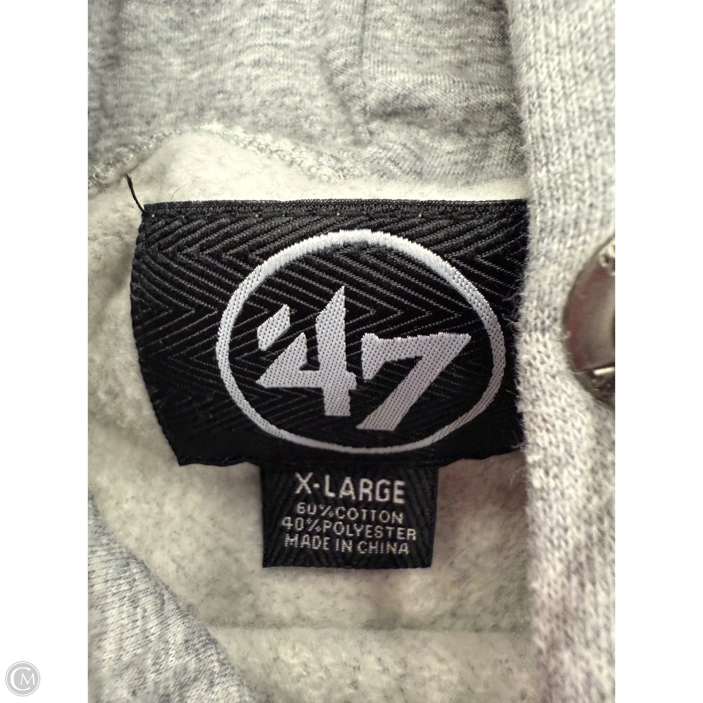 Athletic Sweatshirt Hoodie By ‘47 In Grey, Size: Xl