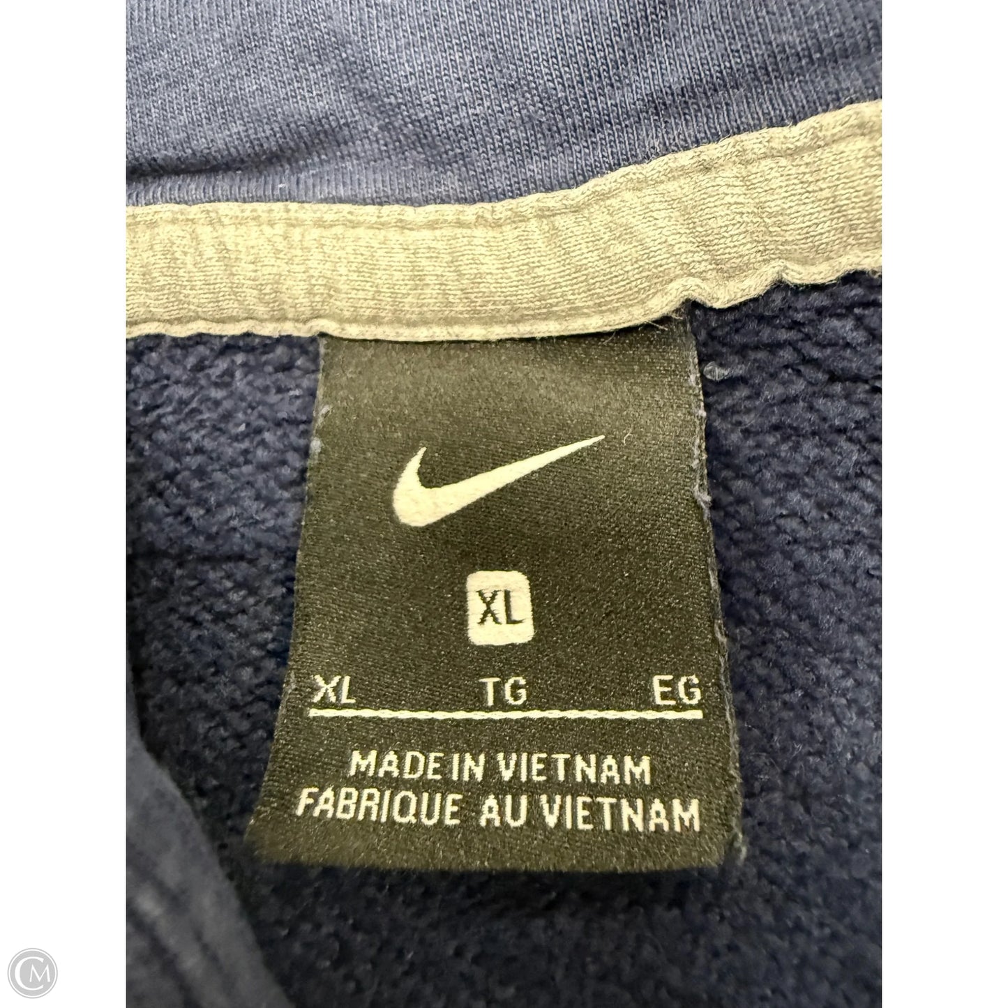 Athletic Sweatshirt Hoodie By Nike Apparel In Navy, Size: Xl