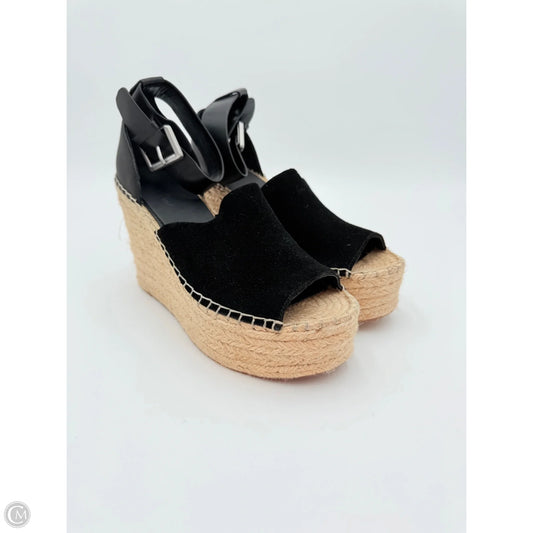 Sandals Heels Platform By Marc Fisher In Black & Cream, Size: 7.5