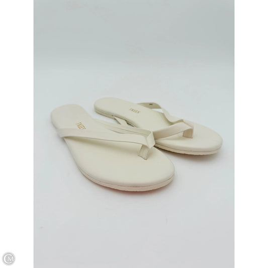 Sandals Flip Flops By TKEES In White, Size: 8