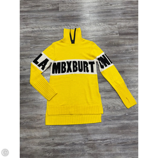 Sweater By Lamb In White & Yellow, Size: M