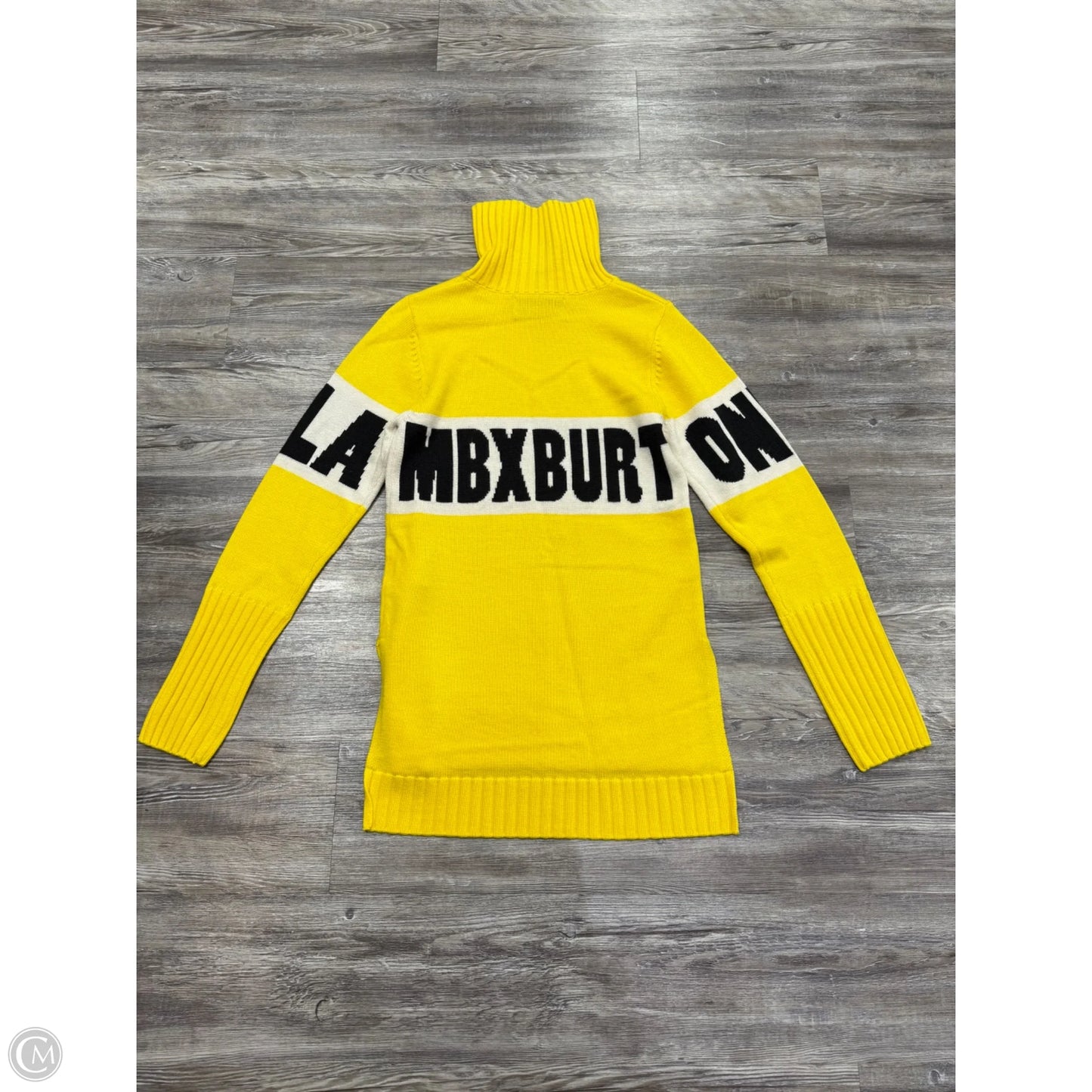 Sweater By Lamb In White & Yellow, Size: M