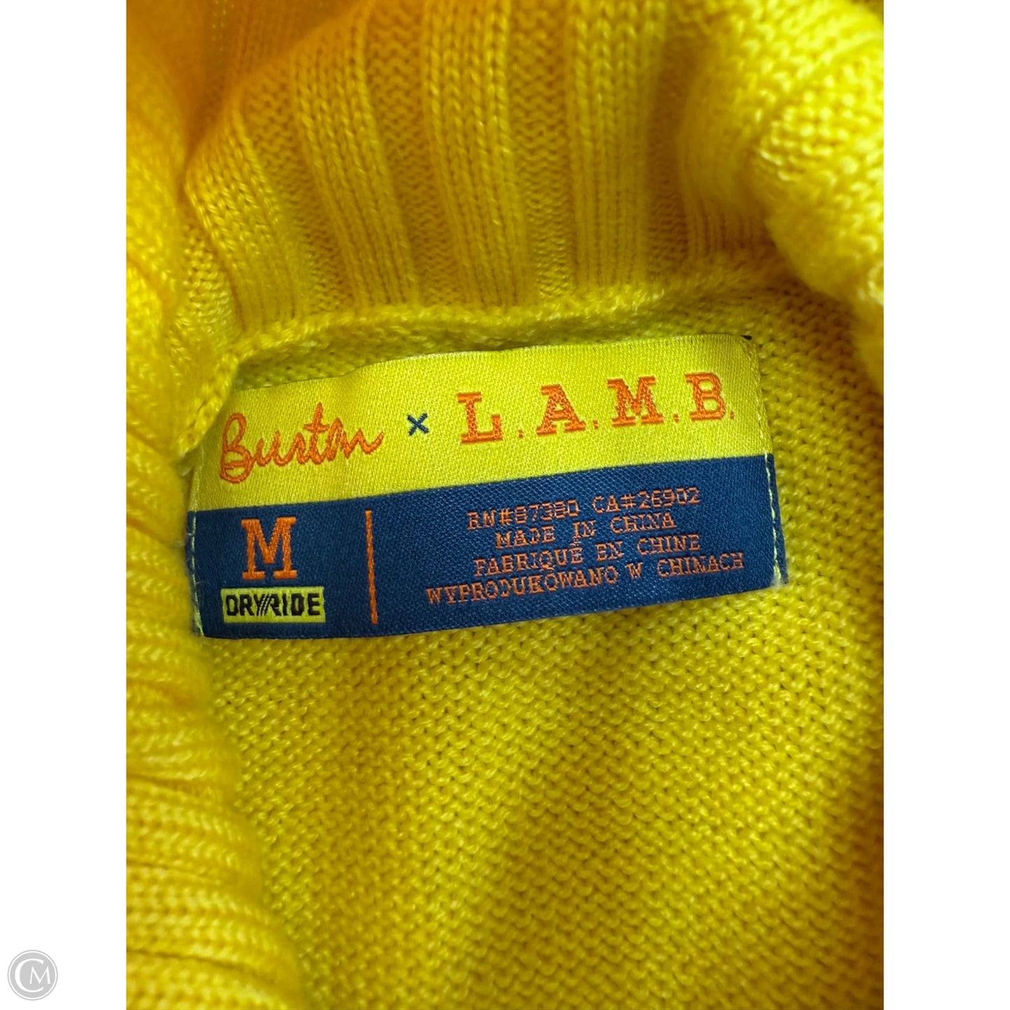 Sweater By Lamb In White & Yellow, Size: M