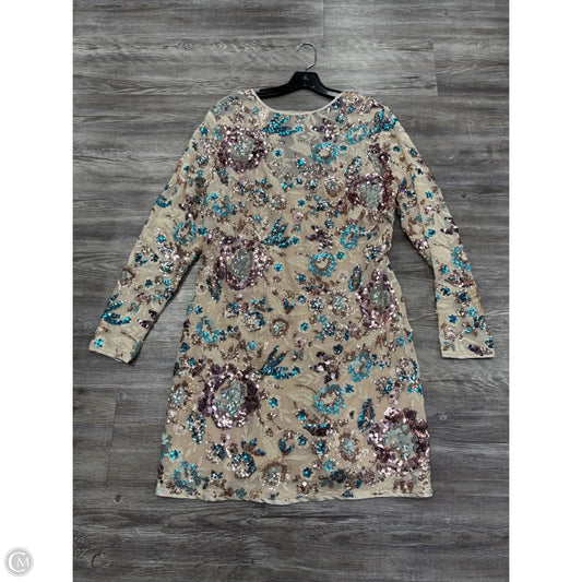 Dress Party Short By Anthropologie In Beige, Size: 14