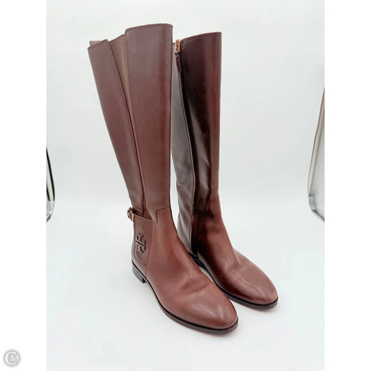 Boots Designer By Tory Burch In Brown, Size: 7