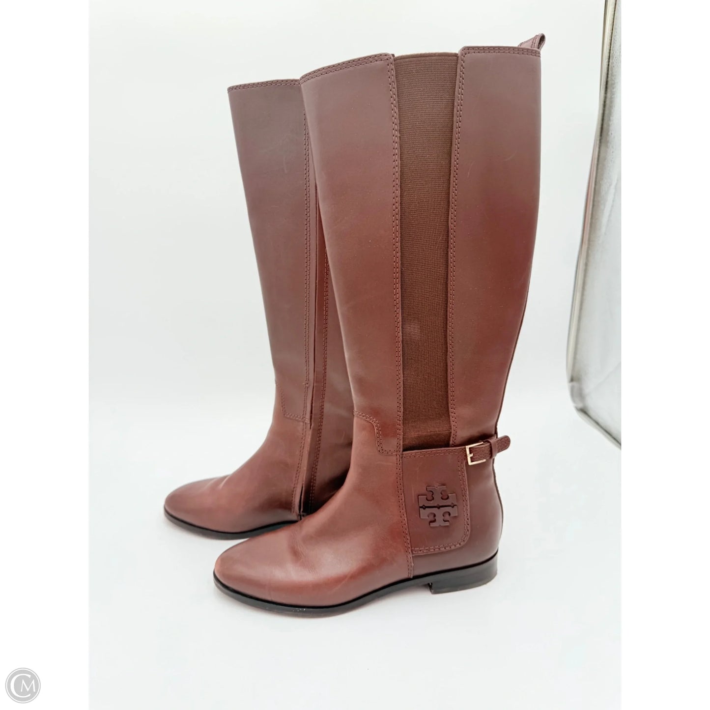 Boots Designer By Tory Burch In Brown, Size: 7