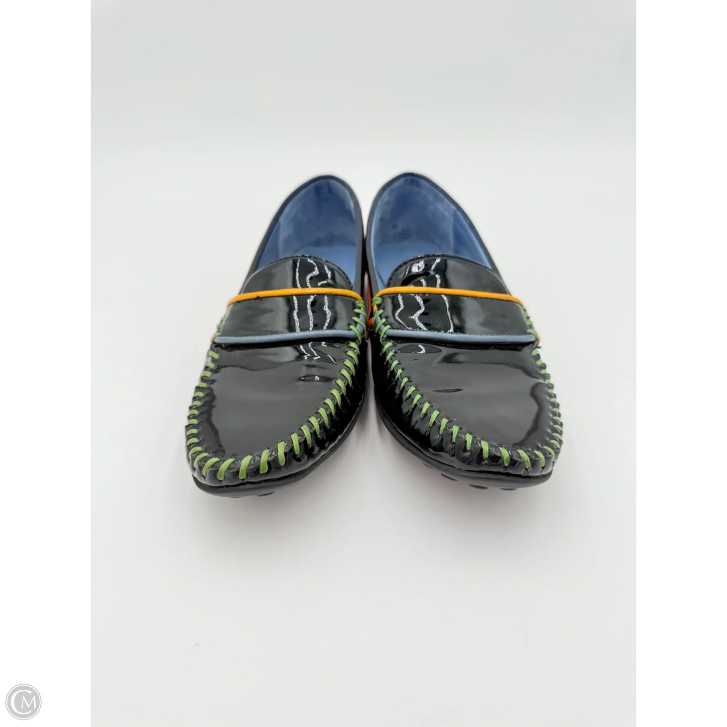 Shoes Flats By Robert Zur In Black & Blue, Size: 7.5 Narrow