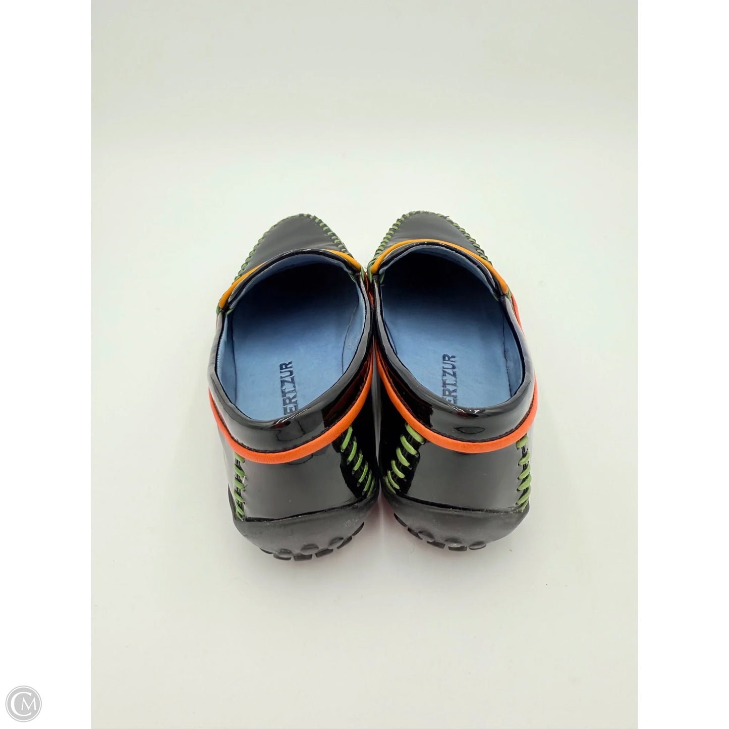 Shoes Flats By Robert Zur In Black & Blue, Size: 7.5 Narrow