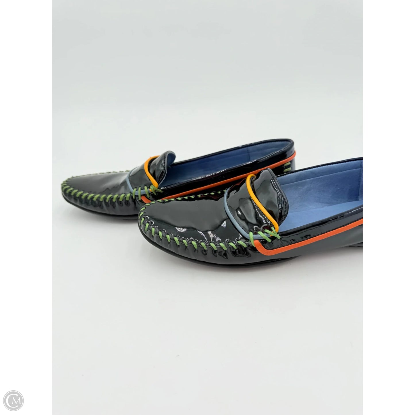 Shoes Flats By Robert Zur In Black & Blue, Size: 7.5 Narrow