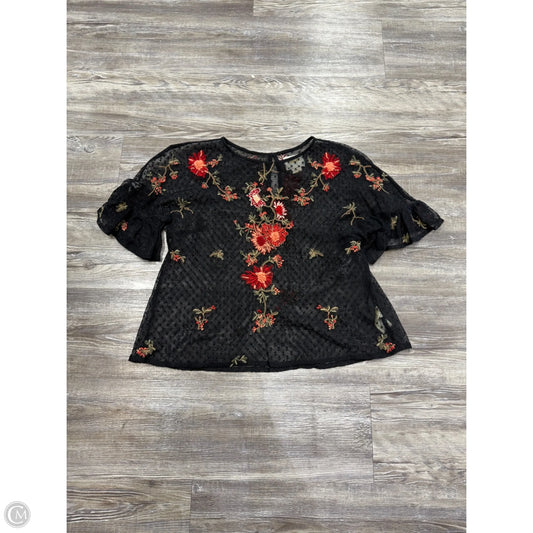 Top Short Sleeve By Maeve In Blue & Pink, Size: S