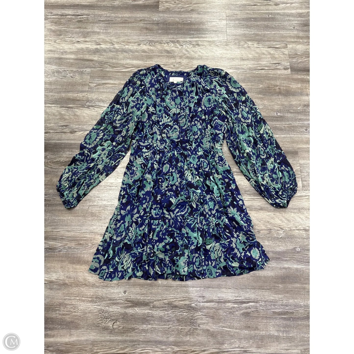 Dress Casual Short By Anthropologie In Blue & Purple, Size: M