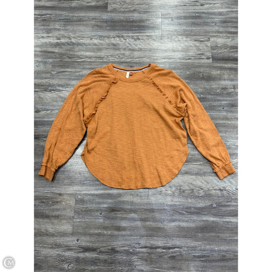 Top Long Sleeve Basic By Pilcro In Orange, Size: M