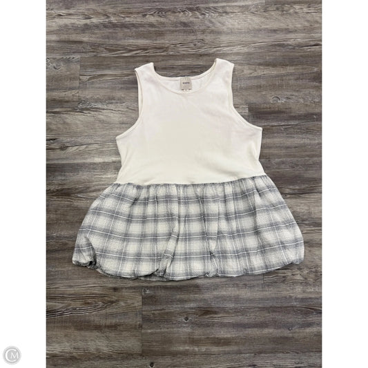 Top Sleeveless By Maeve In Grey & White, Size: Xl