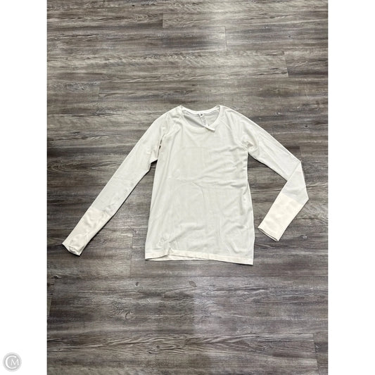 Athletic Top Long Sleeve Crewneck By Lululemon In White, Size: 8