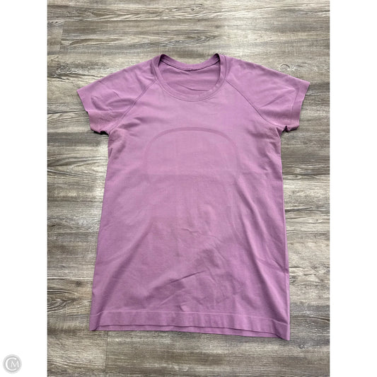 Athletic Top Short Sleeve By Lululemon In Purple, Size: M