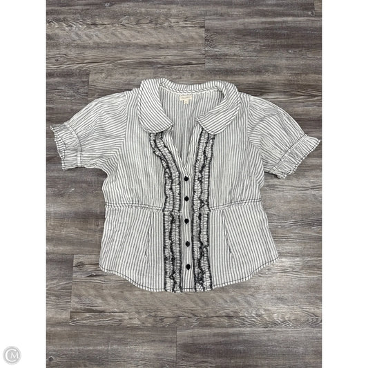 Top Short Sleeve By Pilcro In Striped Pattern, Size: M