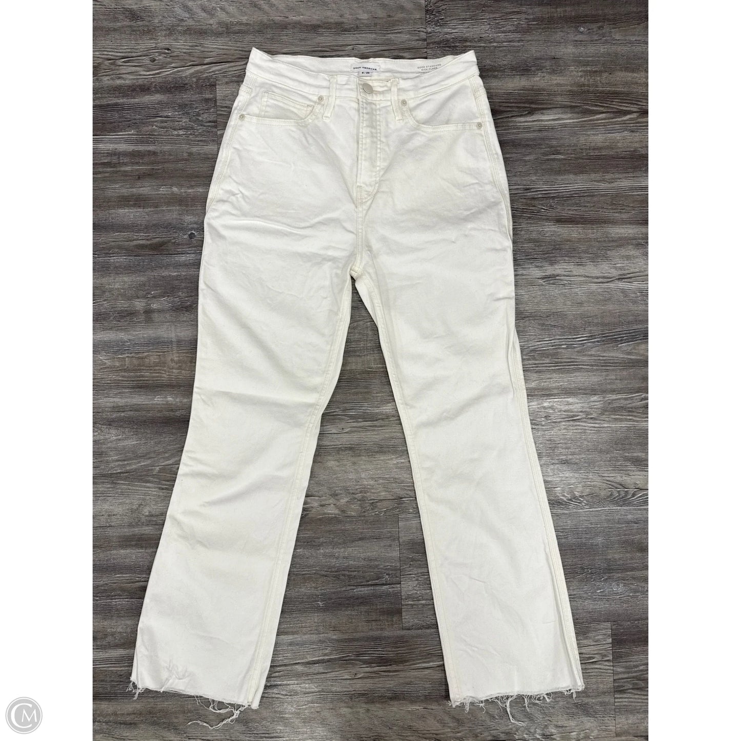 Jeans Straight By Good American In White, Size: 8