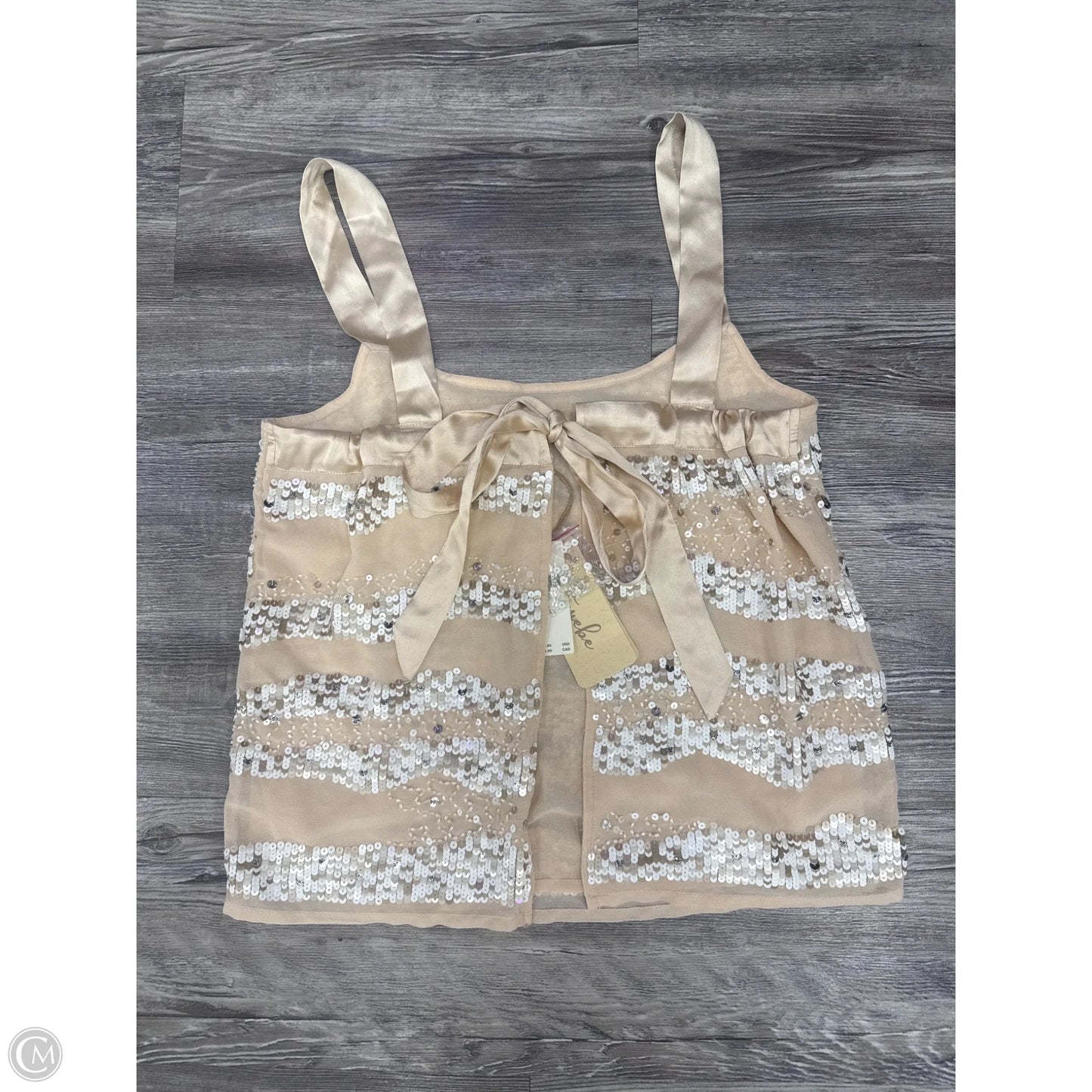 Top Sleeveless By Let Me Be In Beige, Size: Xs