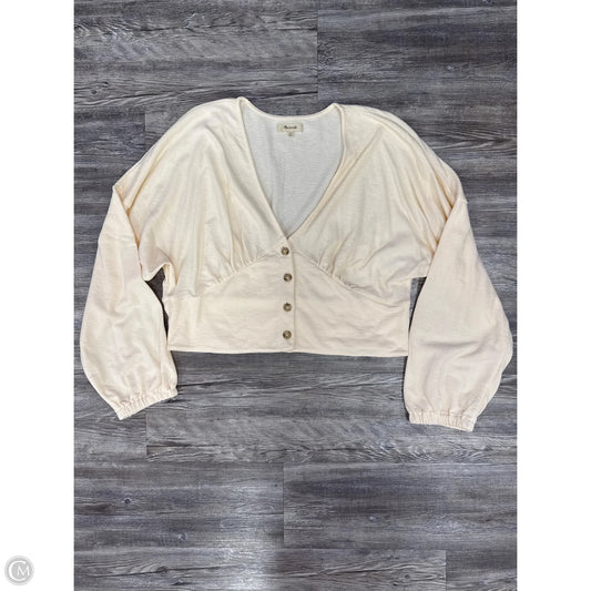 Top Long Sleeve By Madewell In Cream, Size: 1x