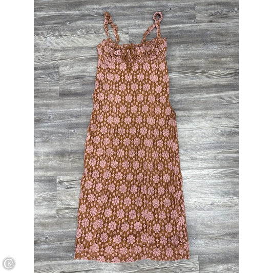 Dress Casual Maxi By Free People In Brown & Pink, Size: Xl