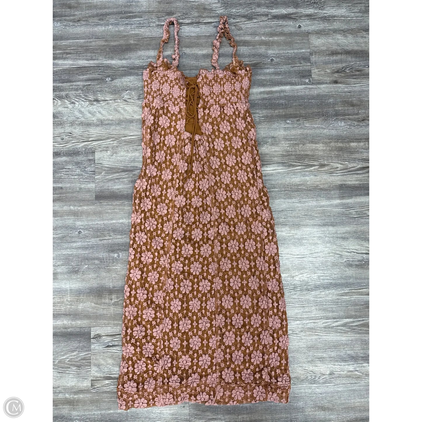 Dress Casual Maxi By Free People In Brown & Pink, Size: Xl