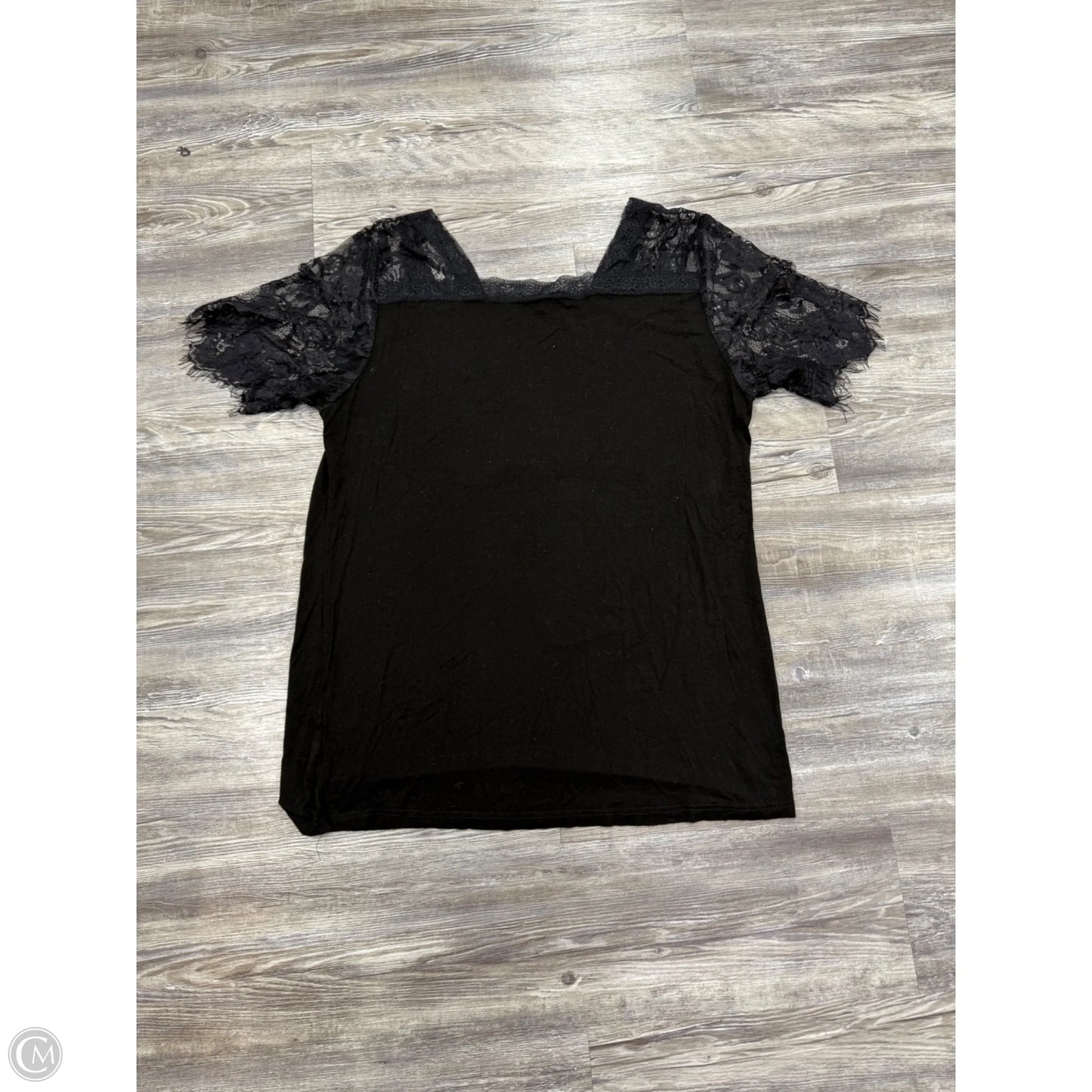 Top Short Sleeve By Pol In Black, Size: 3x