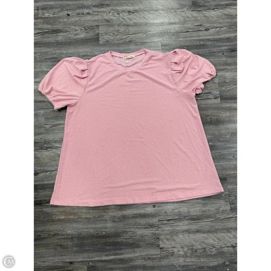 Top Short Sleeve By Southern Stitch In Pink, Size: 3x