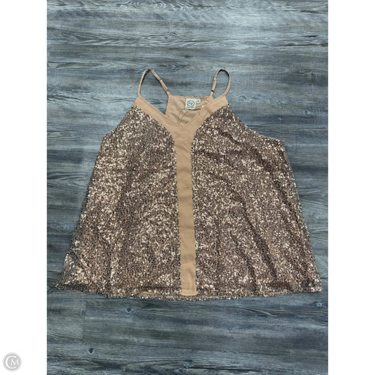 Top Sleeveless By Grace & Emma In Peach, Size: 2x