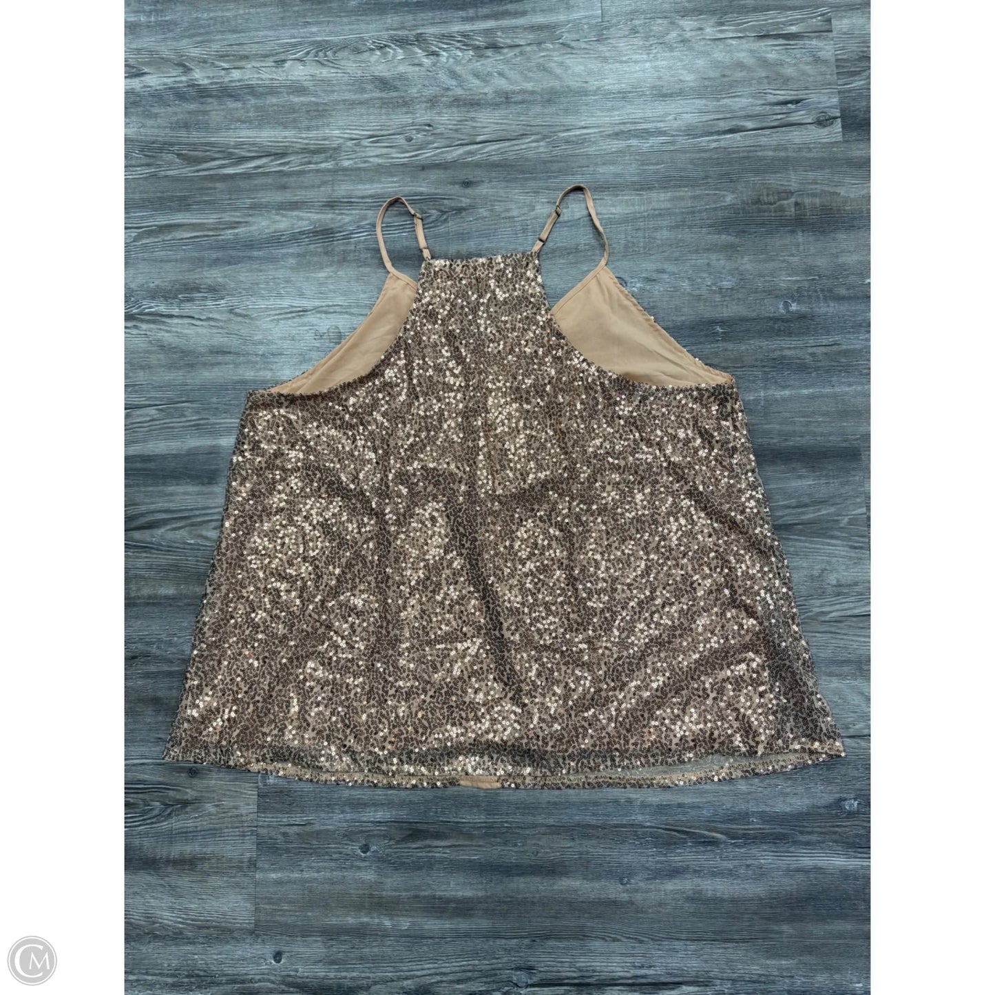 Top Sleeveless By Grace & Emma In Peach, Size: 2x