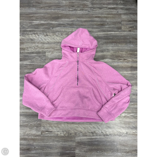 Athletic Sweatshirt Hoodie By Lululemon In Purple, Size: Xl