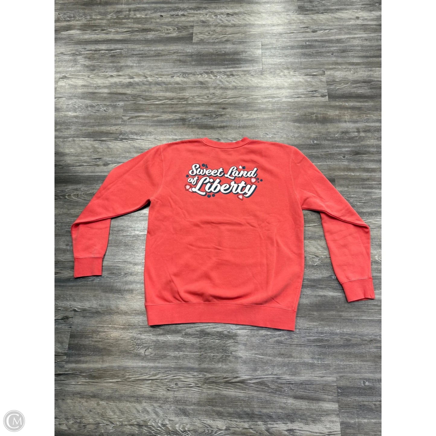 Sweatshirt Crewneck By Living Fully In Coral, Size: L